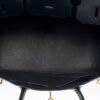 Hermes Birkin 35 Handbag Blue Indigo Box Leather GHW interior