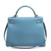 Hermes Kelly Sellier 32 Handbag Celestial Blue Box Calf Leather SHW Back view