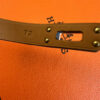 Hermes Mini Kelly Double Tour Grey Bracelet GHW Size S