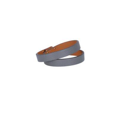 Hermes Mini Kelly Double Tour Grey Bracelet GHW back