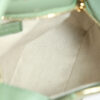 Loewe Mini Puzzle Shoulder Bag in Washed Green Leather interior
