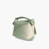 Loewe Mini Puzzle Shoulder Bag in Washed Green Leather side