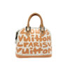 Louis Vuitton Alma Graffiti Motif Bag In Yellow and White Leather