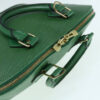 Louis Vuitton Alma Handbag in Green Epi Leather zip hardware