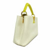 Louis Vuitton Capucines BB White Green Leather Handbag side