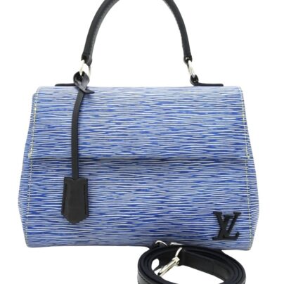 Louis Vuitton Cluny BB Blue Epi Leather Handbag