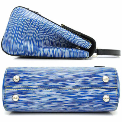Louis Vuitton Cluny BB Blue Epi Leather Handbag bottom