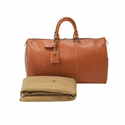Louis Vuitton Keepall Brown Epi Leather Travel Bag with dust bag
