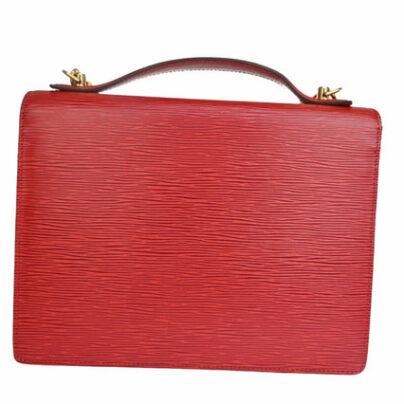 Louis Vuitton Monceau Red Leather Bag back