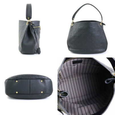 Louis Vuitton Spontini Black Leather Bag interior