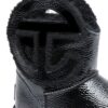 Telfar x UGG Mini Boots Black Crinkled Leather
