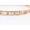 Tiffany Atlas Rose Gold Diamond Cutout Bracelet diamond trim