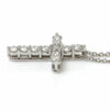 Tiffany Cross Diamond Platinum Necklace side