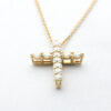 Tiffany Small Cross Diamond Yellow Gold Necklace TIFFANY CROIX NECKLACE