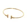 Tiffany T Wire 18k Yellow Gold Diamond Bracelet