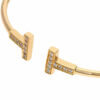 Tiffany T Wire 18k Yellow Gold Diamond Bracelet Front