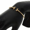 Tiffany T Wire 18k Yellow Gold Diamond Bracelet on wrist