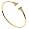 Tiffany T Wire 18k Yellow Gold Diamond Bracelet top