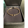 Tiffany T Wire 18k Yellow Gold Diamond Mother of Pearl Bracelet New