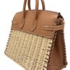 Back of Hermès Birkin Picnic 25 Limited Edition Handbag Gold Barenia And Osier Wicker Palladium hardware