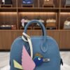 Brand New Hermes Mini Bolide Blue Jean Evercolor Palladium Hardware
