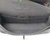 Chanel Classic Timeless Medium Double Flap Grey Caviar SHW interior