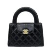 Chanel Small Kelly Black Shiny Calfskin Goldtone Hardware