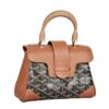 Goyard Mini Saigon Brown Black Goyardine Canvas Top Handle Bag