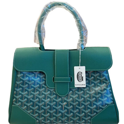 Goyard Saigon Green Goyardine Canvas Top handle Tote Bag