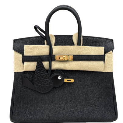 Hermes Birkin 25 Black Togo Gold Hardware