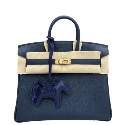 Hermes Birkin 25 Bleu De Prusse Togo Leather GHW