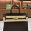 Hermes Birkin 25 Ebene Barenia Togo Leather Gold Hardware