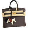 Hermes Birkin 25 Ebene Togo Leather Gold Hardware