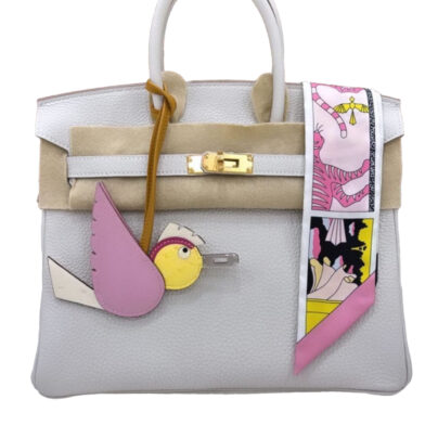 Hermes Birkin 25 Gris Pale Togo Leather Gold Hardware