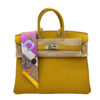 Hermes Birkin 25 Togo Jaune Ambre Palladium Hardware Bag