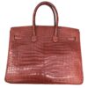 Hermes Birkin 35 Crocodile Rouge H Palladium Hardware Back