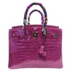 Hermes Birkin 35 Rose Crocodile Porosus Palladium Hardware