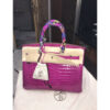 Hermes Birkin 35 Rose Crocodile Porosus Palladium Hardware with clochette