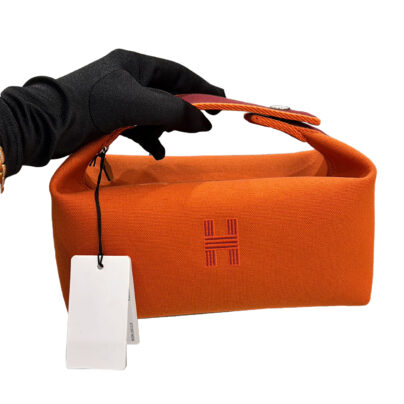 Hermes Bride A Brac Small Orange Travel Toiletry Case