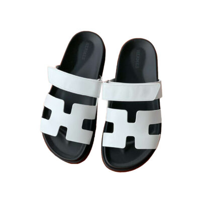 Hermes Chypre White sandals smooth calfskin