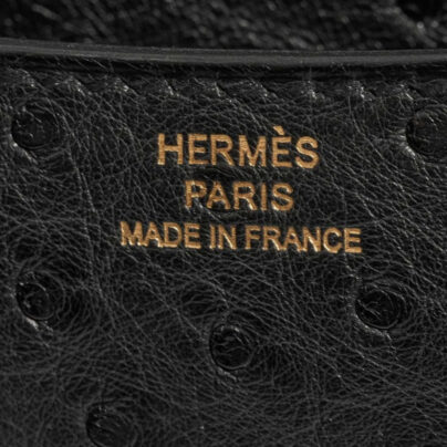 Hermes Constance 18 Black Ostrich Leather Rose Gold Hardware bnib