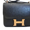 Hermes Constance 18 Ostrich Black Leather Rose Gold Hardware