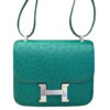 Hermes Constance 24 Vert Verone Ostrich Palladium Hardware