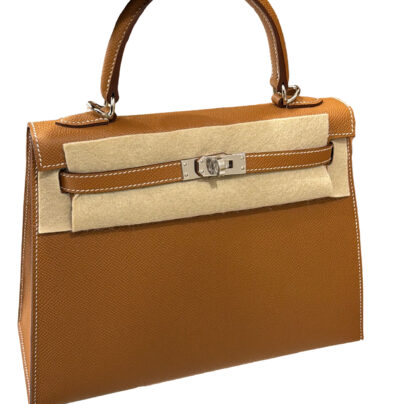 Hermes Kelly 25 Gold Epsom Sellier Palladium Hardware