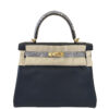 Hermes Kelly 25 Swift Touch Lizard Ombre Noir GHW
