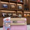 Hermes Kelly Pochette Mauve Sylvestre Swift PHW