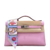 Hermes Kelly Pochette Mauve Sylvestre Swift Palladium Hardware