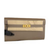 Hermes Kelly Wallet To Go Etoupe Epsom Gold Hardware