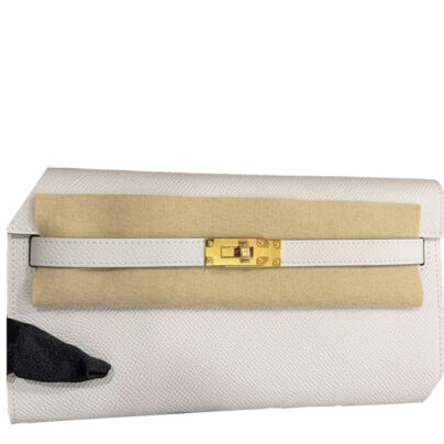 Hermes Long Kelly To Go Classic Wallet Gris Pale