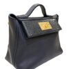 Hermes Mini 2424 Black Swift Touch Lizard Bag GHW